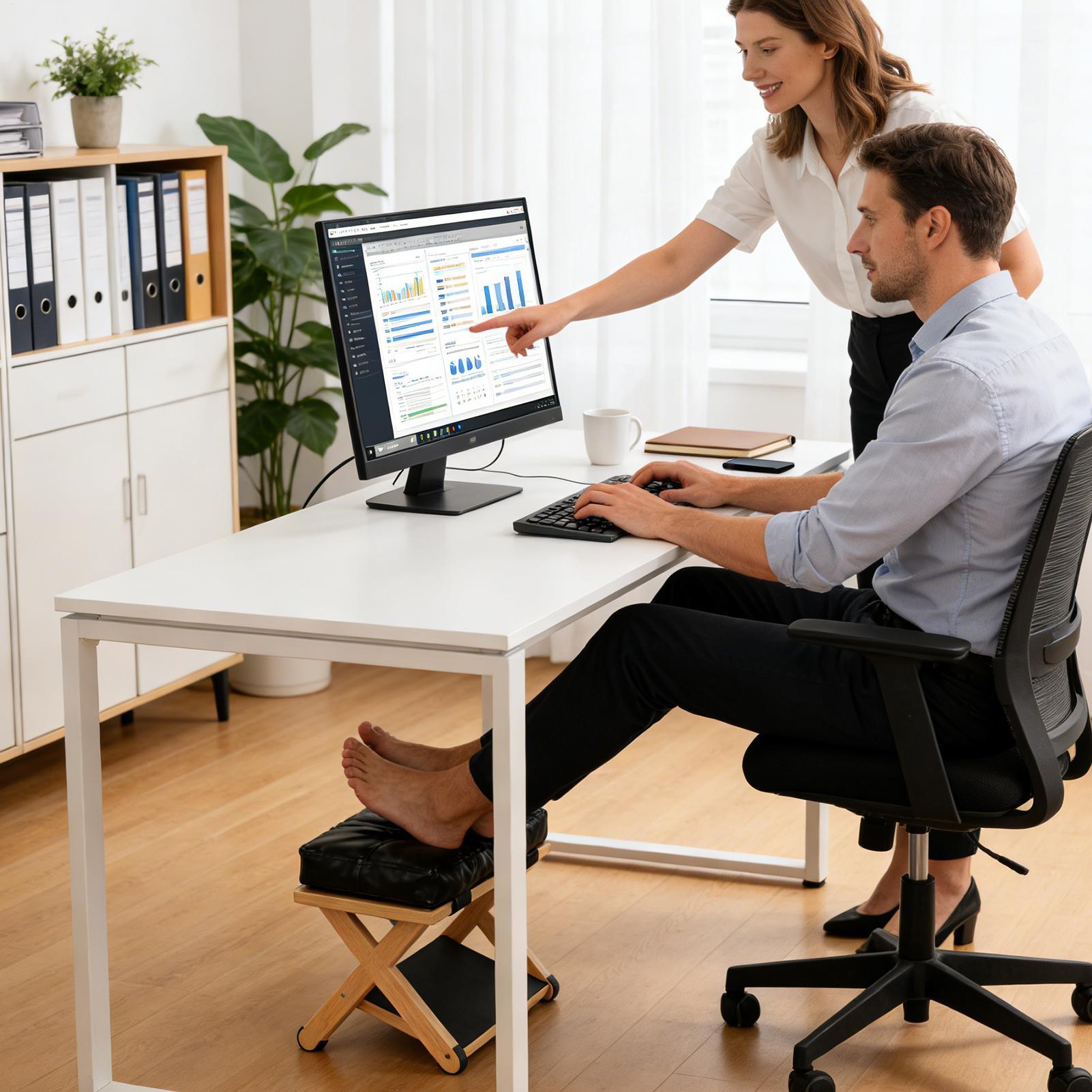 Descanso para Pés de Madeira e - Footrest Under Desk avaliação e preço