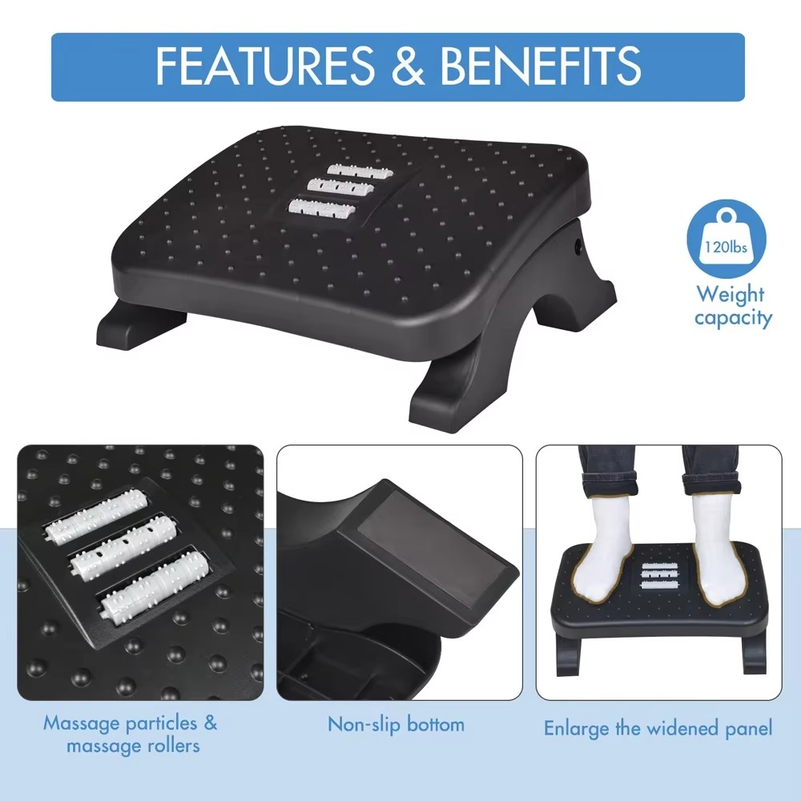 Apoio de pés ergonómico para c - Footrest Under Desk avaliação e preço